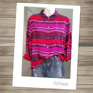 C. Wonder 100% Silk Holdy Stripe Shirt